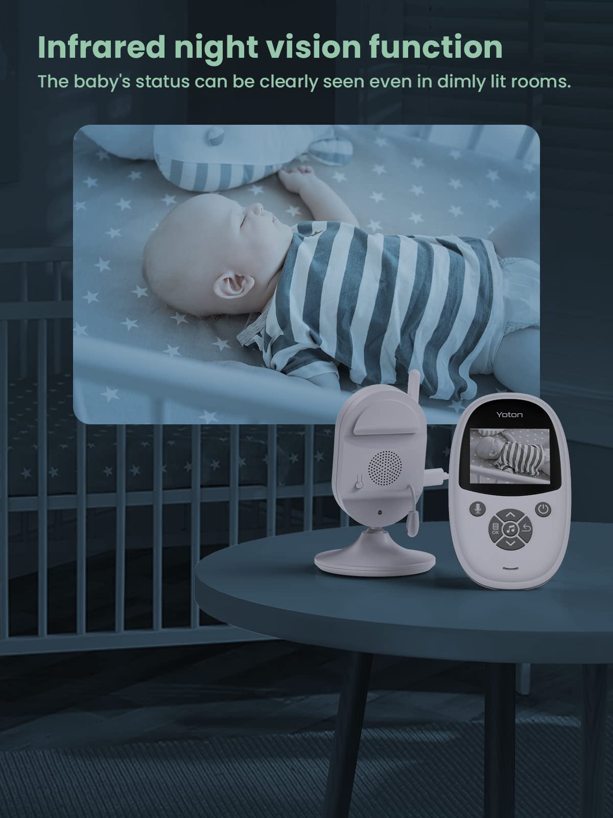 yoton yb01 baby monitor infrared night vision function