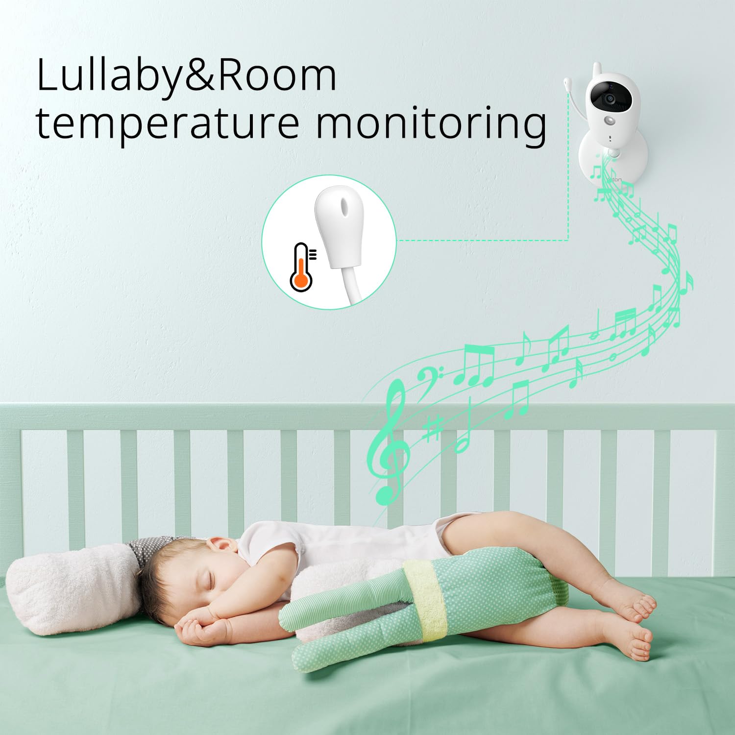 Yoton Babay Monitor YM05 lullaby playing and temperature monitoring