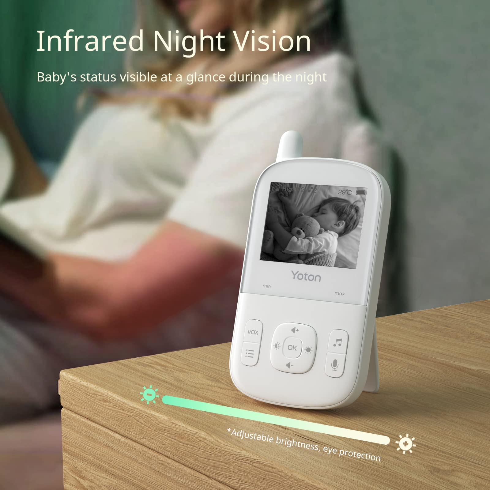 yoton YM04 portable baby monitor infrared night vision