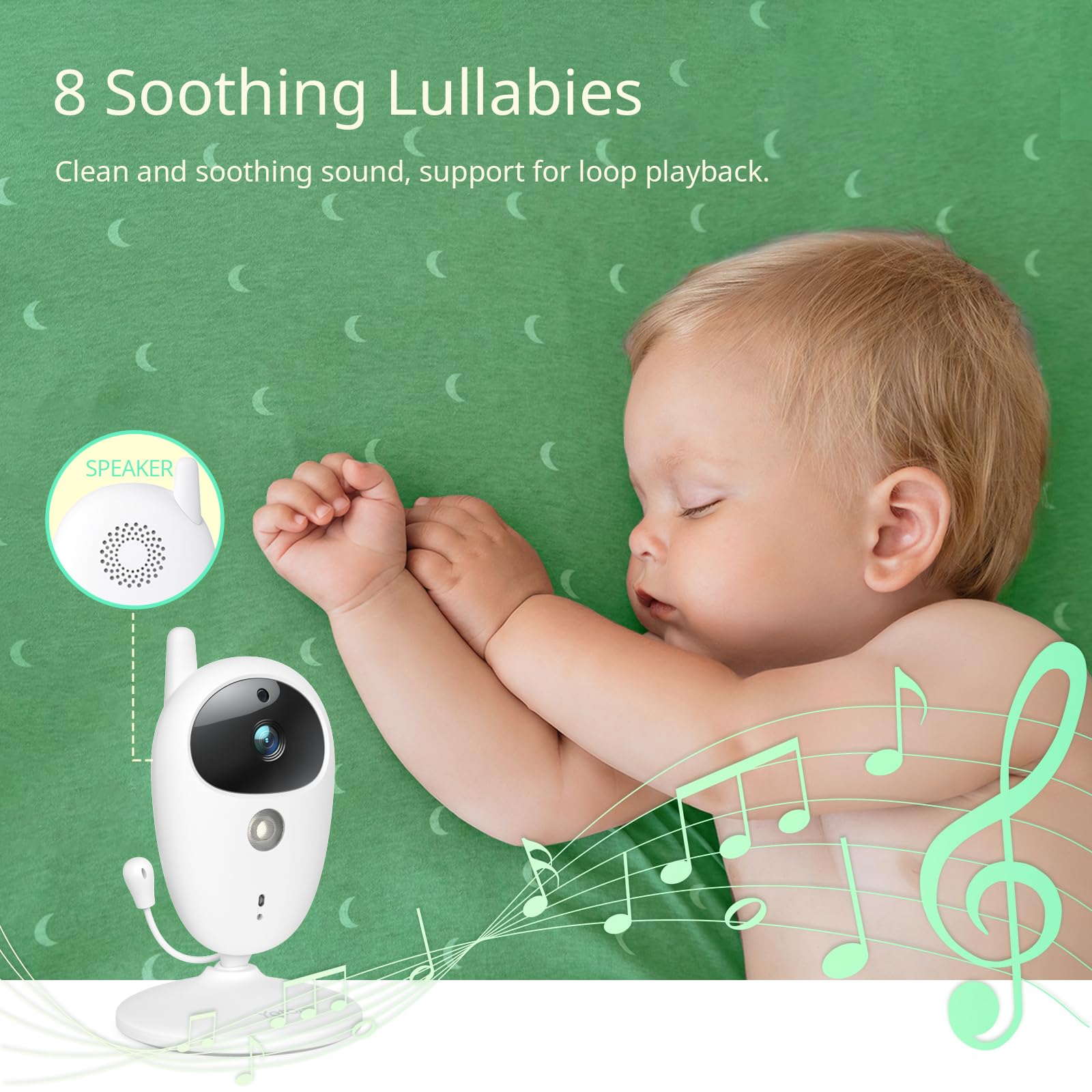 yoton YM04 portable baby monitor 8 smoothing lullabies