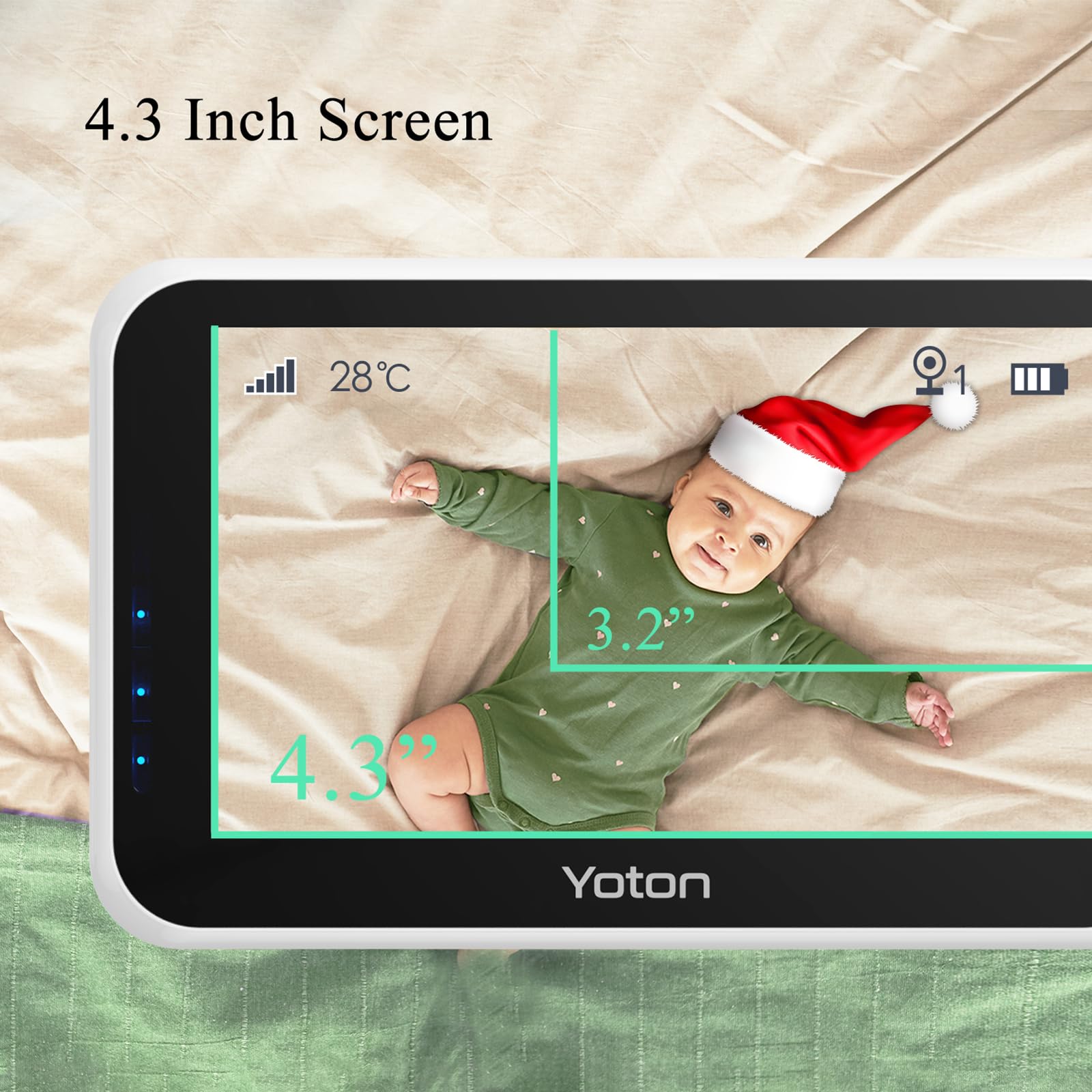 YOTON YB06 Baby Monitor, 4.3 ich screen