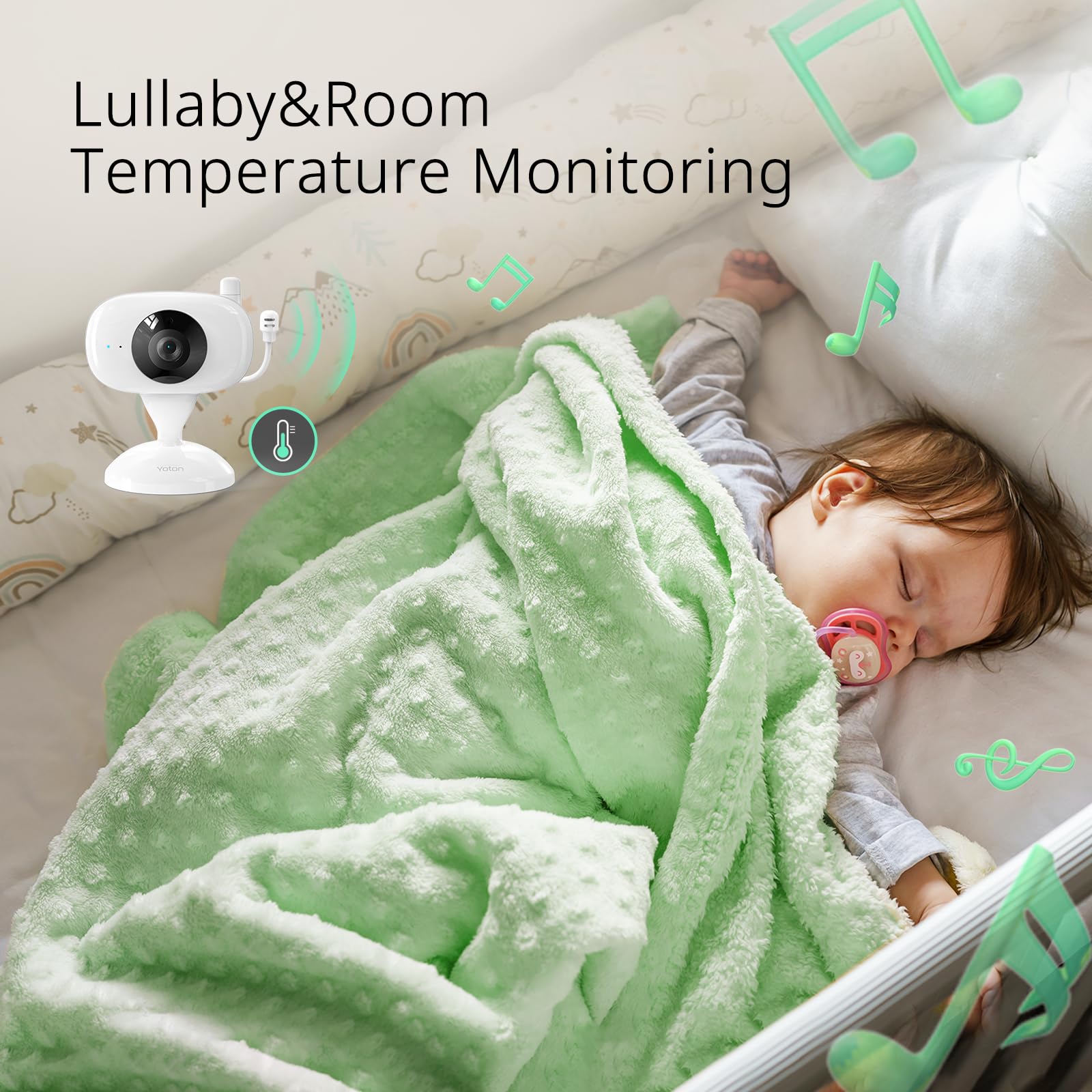 YOTON YB06 Baby Monitor, lullaby and temperature monitoring